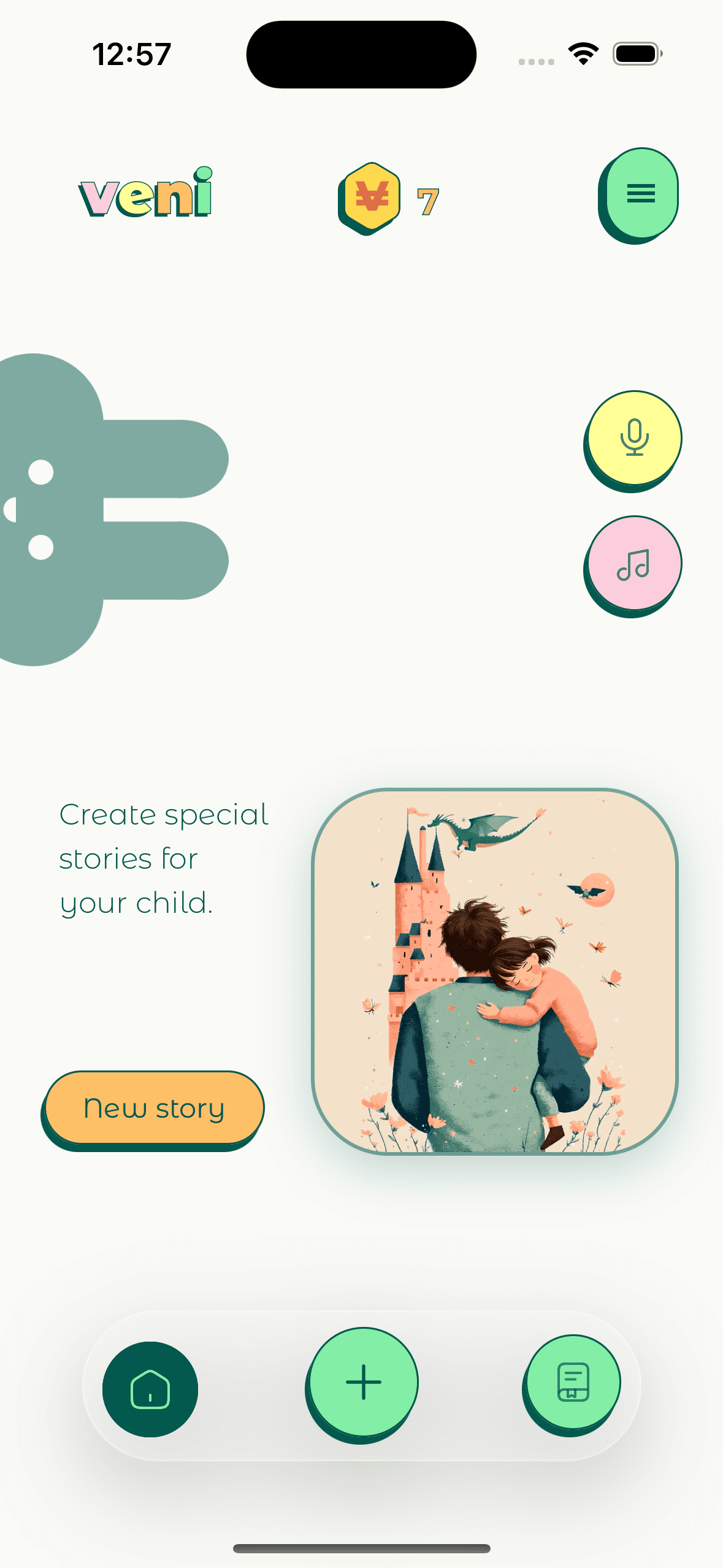 Veni app screen 1